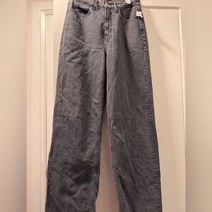 Old Navy Faded Black Sky-Hi wide jeans